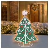 3-ft LED Gingerbread Cookie Tree Decoration