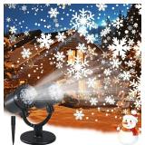Christmas Double Head Snowflake Projection Lights