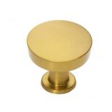 Brushed Gold Round Transitional Cabinet Knob- 5Pcs