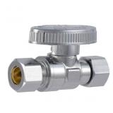 Compression Brass Quarter turn Stop Straight valve