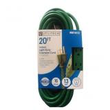 20ft3Prong Green Indoor Light Duty Extension Cord