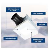 Broan-NuTone 0.9 Sone White Lighted Bathroom Fan