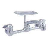 Double Handle Wall-mount Kitchen Faucet