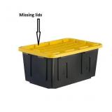 27 -Gallons Stackable Tote without  Lid-2Bins