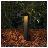 10 -Lumens Black Solar LED Outdoor Path Light-2Set