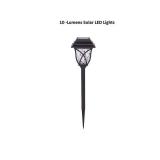 10-Lumens Black Solar LED Outdoor Path Light3500-K