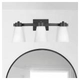 3Light Black Transitional Bathroom Vanity light