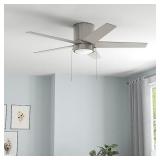 52in LED Flush Mount Ceiling Fan With Light 5Blade