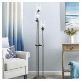 66.55-in Bronze Multi-head Floor Lamp /Glass Shade