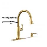 Brushed Moderne Brass Sprayer and Deck Plate