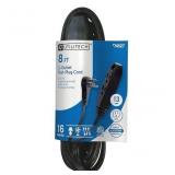 8-ft Light Duty 3Prong Indoor Extension Power Cord