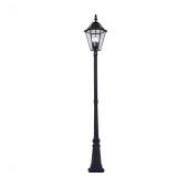 Solar Lamp Post Black Solar LED Post light