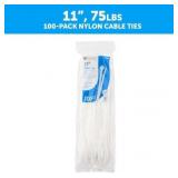 75lb Tensile Strength zip ties Off-white 40- Pack
