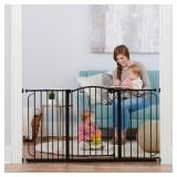 58x30in Pressure Mounted Bronze Metal Safety Gate