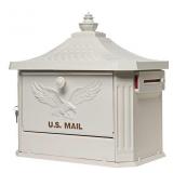 Hamilton Locking Metal Large Mailbox White