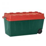64Gallons GreenRolling Stackable Tote Latching Lid