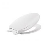 Plastic White Elongated Soft Close Toilet Seat