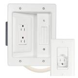 3 -Piece Plastic White Flat screen TV kit