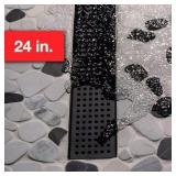 24-in Linear Shower Drain with Square Pattern