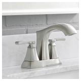 2 Handle Bathroom Sink Faucet/Drain/Deck Plate