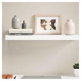 8x24-in Particleboard Rectangular Floating shelf
