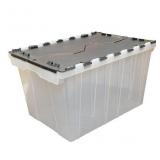12Gallons Clear Heavy Duty Stackable Tote Flip2Pcs