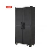 Freestanding Plastic Garage Cabinet in Black
