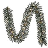 Pre-lit 9ft Ellston pine Artificial Garland/Lights