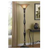 72-in Floor Lamp with Glass Shade