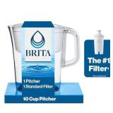 10-Cup White Plastic Water filter pitcher