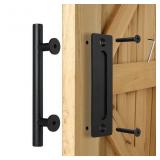 Matte black Indoor Single Barn door handle