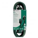 8-ft 3 Prong Outdoor Extension Power Cord