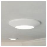 5.5-in White Integrated LED Flush Mount Light