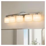 37.5-in 5 Light Transitional Bathroom Vanity light