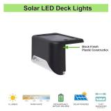 Solar Black LED Outdoor Deck light 2Box (4Pcs)