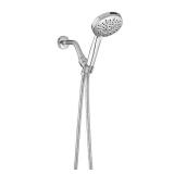 6 -Spray Chrome 4-in Round Handheld Shower Head