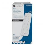 12-ft 8 Outlet Indoor USB AC Surge Protector