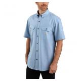 Knit Short sleeve Solid Button-down shirt 2XL