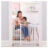 Pressure/Hardware Mounted White Metal Safety Gate