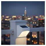 Solar4x 4-in White LED Outdoor Post light 2 -Pack