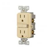 Residential Decorator Outlet Receptacles , Ivory