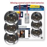 3Pack 3.54-in Battery LED Under Cabinet Puck Light