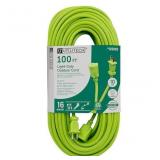 100-ft Green Outdoor Extension Power Cord