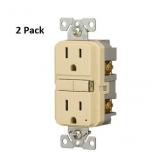 Residential Decorator Outlet Receptacles Ivory2Pcs