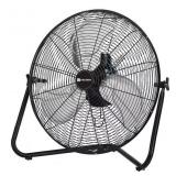 20-in High Velocity Indoor Black Floor Fan