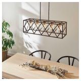 5 -Light Clear glass Kitchen Island Light