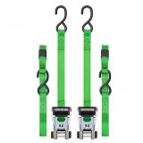 Ratchet Strap/S-Hook 1500-lb Break Strength 2-Pack