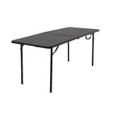 Rectangle Resin BlackFolding banquet table 8Person