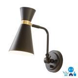 5-in W 1 -Light Matte Black Farmhouse Wall Sconce
