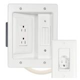 3 -Piece Plastic White Flat screen TV kit